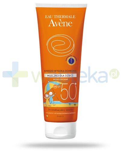podgląd produktu Avene Sun SPF50+ mleczko do ciała dla dzieci do skóry wrażliwej 250 ml