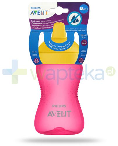 podgląd produktu Avent Philips My Grippy kubek różowy 300 ml z miękkim, odpornym na gryzienie ustnikiem dla dzieci 18m+ [SCF804/04]