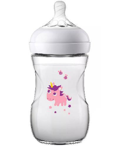 podgląd produktu Avent Philips Natural butelka dla niemowląt 1m+ jednorożec 260 ml SCF070/25