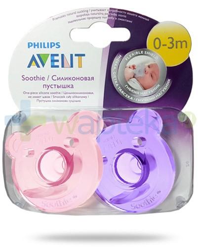 zdjęcie produktu Avent Philips Soothie smoczek gryzak silikonowy ortodontyczny dla dzieci 0-3m 2 sztuki [SCF194/02]