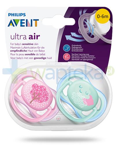 zdjęcie produktu Avent Ultra Air smoczek silikonowy ortodontyczny dla dzieci 0-6m 2 sztuki [343/20]