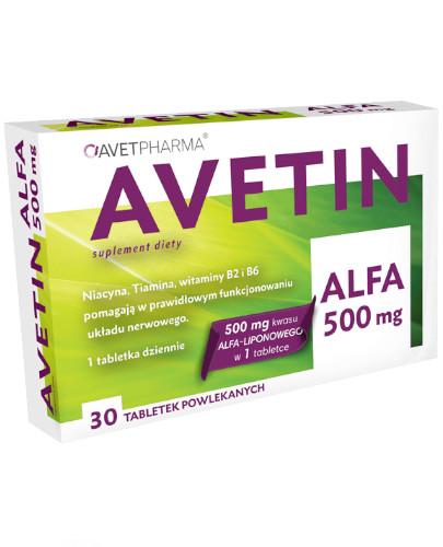 podgląd produktu Avetin Alfa 500 mg 30 tabletek