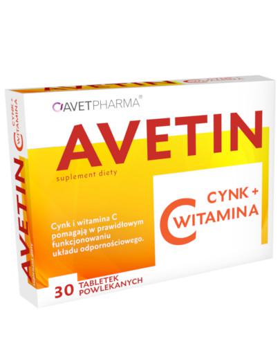 zdjęcie produktu Avetin Cynk + Witamina C 30 tabletek