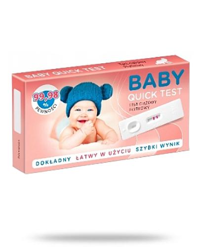 Baby Quick Test Ciążowy Płytkowy 1 Sztuka Cena Opinie Wapteka Pl