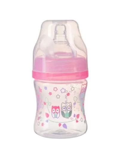 podgląd produktu Babyono butelka antykolkowa szerokootworowa różowa 120 ml [402/02]