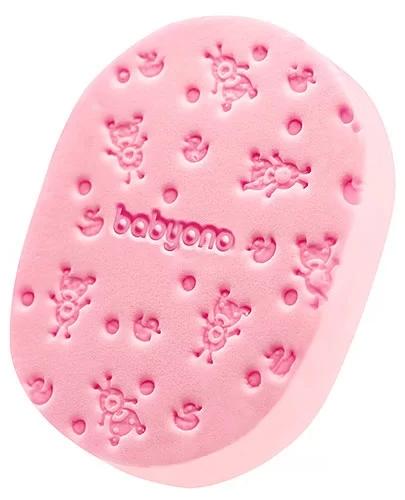 podgląd produktu Babyono Delikatna gąbka kąpielowa dla dzieci i niemowląt różowa [063/02]