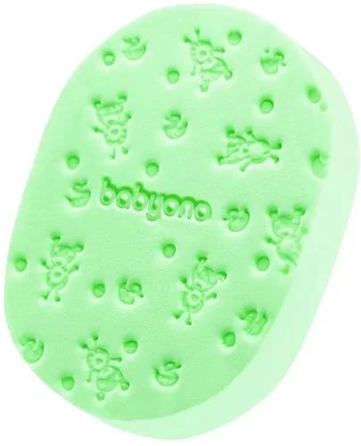 zdjęcie produktu Babyono Delikatna gąbka kąpielowa dla dzieci i niemowląt zielona [063/01]