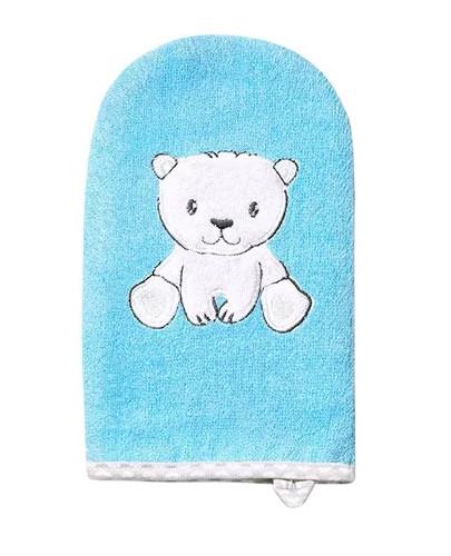 zdjęcie produktu Babyono myjka bambusowa dla dzieci i niemowląt niebieska 1 sztuka [347/02]