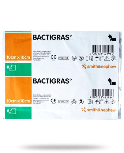 podgląd produktu Bactigras opatrunek gazowy nasączony parafiną i chlorheksydyną 10cm x 10cm 1 sztuka