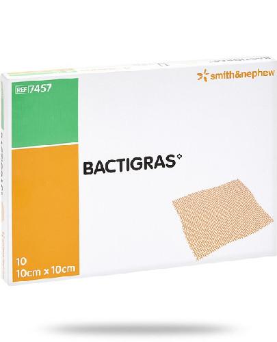 podgląd produktu Bactigras opatrunek gazowy nasączony parafiną i chlorheksydyną 10cm x 10cm 10 sztuk