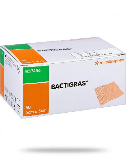 podgląd produktu Bactigras opatrunek gazowy nasączony parafiną i chlorheksydyną 5cm x 5cm 50 sztuk