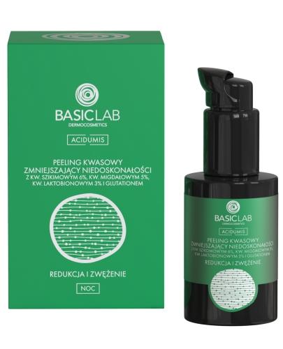 podgląd produktu Basiclab Dermocosmetics Acidumis peeling kwasowy zmniejszający niedoskonałości redukcja i zwężenie na noc 30 ml