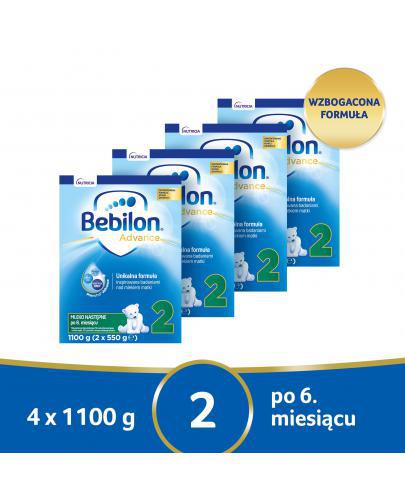 zdjęcie produktu Bebilon 2 Advance mleko modyfikowane po 6. miesiącu 4x 1100 g [CZTEROPAK]