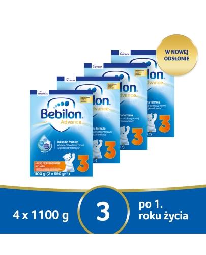 podgląd produktu Bebilon 3 Pronutra Advance mleko modyfikowane powyżej 1. roku 4x 1100 g [CZTEROPAK]