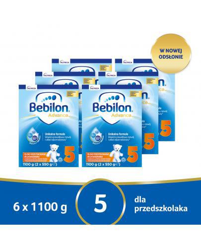 podgląd produktu Bebilon 5 Pronutra Advance mleko modyfikowane powyżej 2,5 roku życia 6x 1100 g [SZEŚCIOPAK] 
