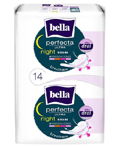 zdjęcie produktu Bella Perfecta Ultra Night silky drai ultracienkie podpaski higieniczne 14 sztuk