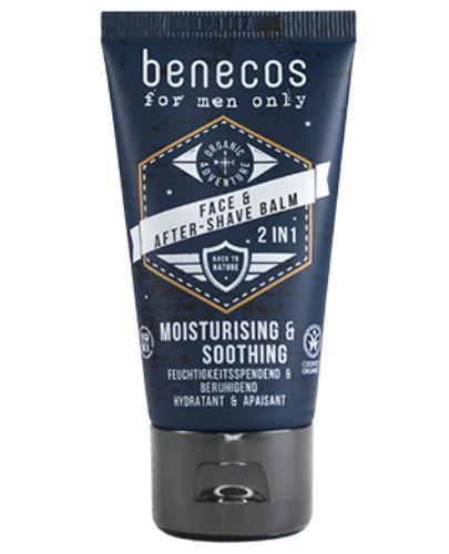 podgląd produktu Benecos For Men 2w1 Naturalny nawilżająco-kojący balsam do twarzy i po goleniu 50 ml