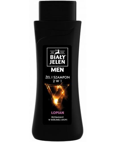 zdjęcie produktu Biały Jeleń For Men szampon i żel 2w1 z ekstraktem łopianu do skóry wrażliwej 300 ml