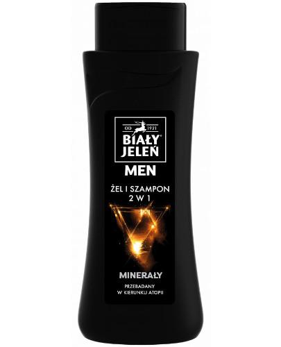 podgląd produktu Biały Jeleń For Men szampon i żel 2w1 z minerałami do skóry wrażliwej 300 ml