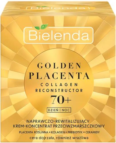 podgląd produktu Bielenda Golden Placenta Collagen Reconstructor naprawczo-rewitalizujący krem-koncentrat przeciwzmarszczkowy 70+ 50 ml