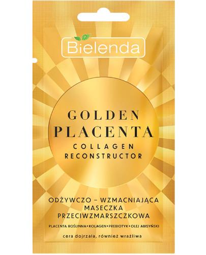 podgląd produktu Bielenda Golden Placenta Collagen Reconstructor odżywczo-wzmacniająca maseczka przeciwzmarszczkowa 8 g