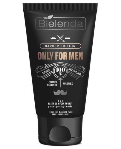 podgląd produktu Bielenda Only For Men Barber Edition pasta do mycia twarzy 3w1 pasta-peeling-maska 150 g