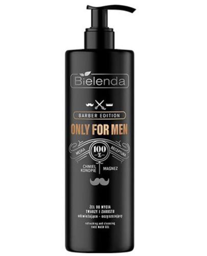 podgląd produktu Bielenda Only For Men Barber Edition żel do mycia twarzy i zarostu odświeżająco-oczyszczający 190 g