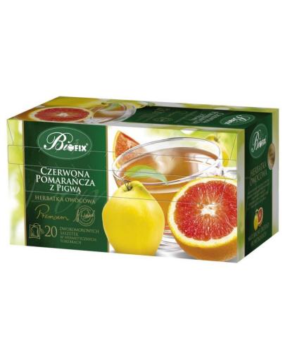 zdjęcie produktu BiFix Premium czerwona pomarańcza z pigwą herbatka owocowa ekspresowa 20x 2 g
