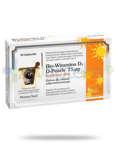 podgląd produktu Bio-Witamina D3 D-Pearls 75 µg 40 kapsułek