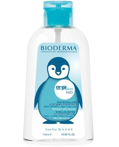 podgląd produktu Bioderma ABCDerm H2O płyn micelarny do oczyszczania skóry niemowląt i dzieci z dozownikiem 1000 ml