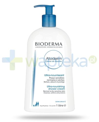 podgląd produktu Bioderma Atoderm Creme de Douche żel pod prysznic do mycia twarzy i ciała skóra normalna i sucha 1000 ml