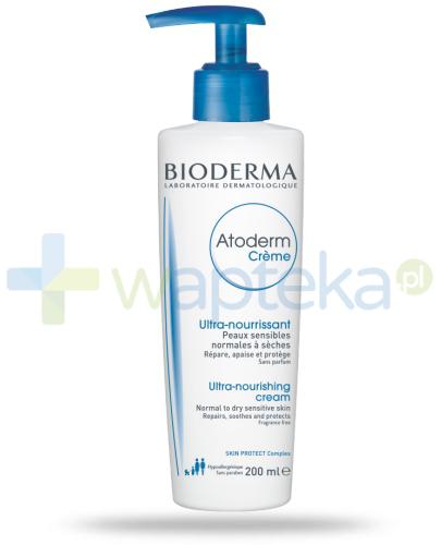 podgląd produktu Bioderma Atoderm Creme krem natłuszczający, wzmacniający i nawilżający do skóry suchej z pompką 200 ml