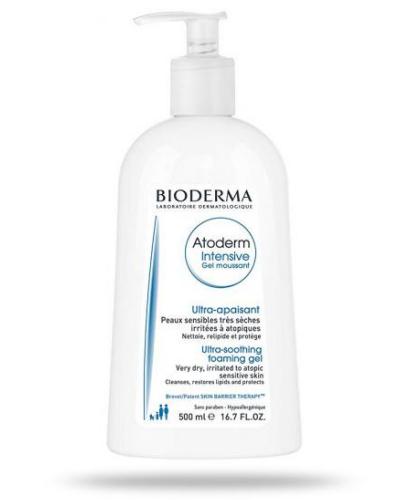 podgląd produktu Bioderma Atoderm Intensive Gel Moussant żel oczyszczający i natłuszczający do skóry atopowej 500 ml