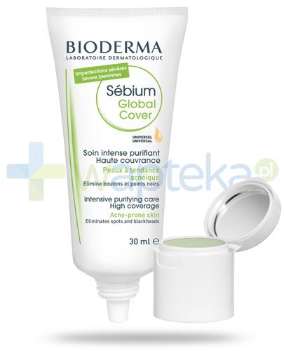 podgląd produktu Bioderma Sebium Global Cover koloryzujący krem przeciwtrądzikowy z punktowym korektorem 30 ml 