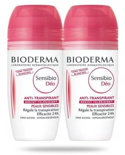 podgląd produktu Bioderma Sensibio Deo Anti-transpirant antyperspirant do skóry wrażliwej roll-on 2x 50 ml [DWUPAK]
