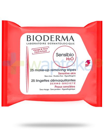 podgląd produktu Bioderma Sensibio H2O chusteczki dermatologiczne 25 sztuk