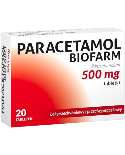 podgląd produktu Biofarm Paracetamol 500mg 20 tabletek