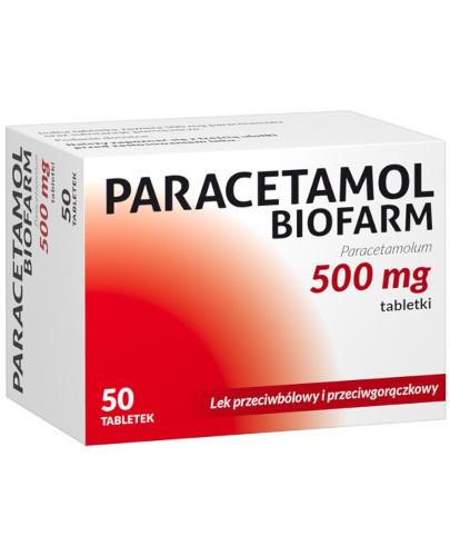 podgląd produktu Biofarm Paracetamol 500mg 50 tabletek