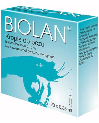 podgląd produktu Biolan 0,15%, krople do oczu 20x 0,35 ml