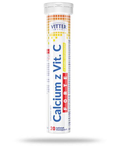 podgląd produktu Biotter Calcium z Vit. C Forte o smaku cytrynowym 20 tabletek musujących