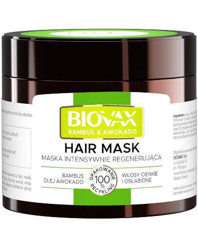 zdjęcie produktu Biovax Bambus & Olej Avocado maseczka intensywnie regenerująca do włosów 250 ml