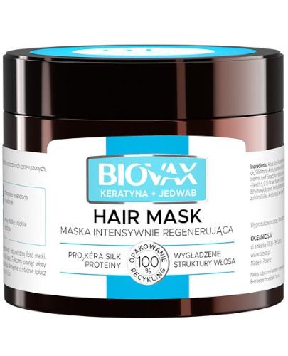 podgląd produktu BIOVAX keratyna + jedwab  maska intensywnie regenerująca 250 ml