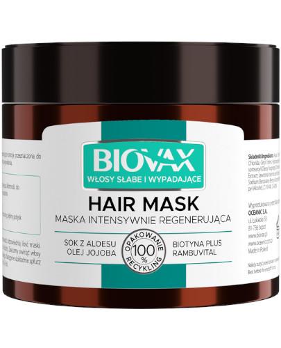 podgląd produktu Biovax maska intensywnie regenerująca włosy słabe i wypadające 250 ml