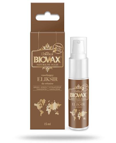 podgląd produktu Biovax naturalne oleje argan makadamia kokos eliksir włosy suche i zniszczone 15 ml