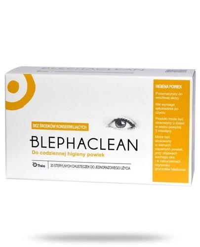 podgląd produktu Blephaclean sterylne chusteczki do codziennej pielęgnacji powiek 20 sztuk