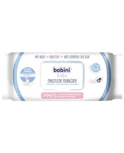 podgląd produktu Bobini Baby chusteczki nawilżane z rumiankiem i aloesem 60 sztuk