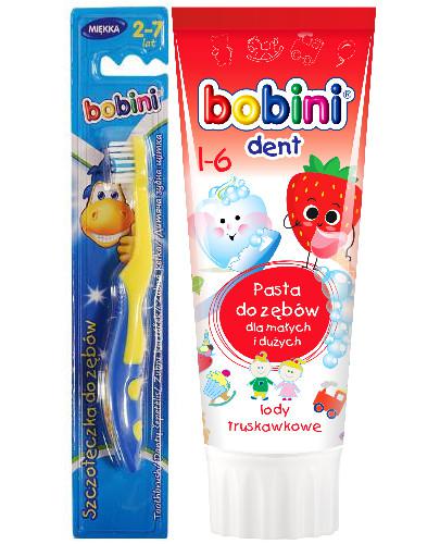 podgląd produktu Bobini Dent pasta do zębów dla dzieci powyżej 1-go roku życia 75 ml + szczoteczka