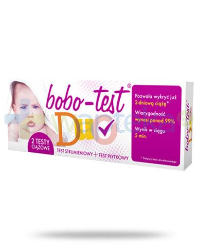 Bobo-Test Duo test ciążowy strumieniowy 1 sztuka + test ciążowy płytkowy 1 sztuka