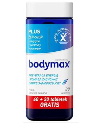 zdjęcie produktu Bodymax Plus żeń-szeń + lecytyna + witaminy + minerały 80 tabletek