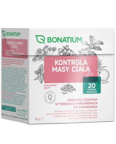 podgląd produktu Bonatium Kontrola Masy Ciała Fix herbatka ziołowa 20 torebek